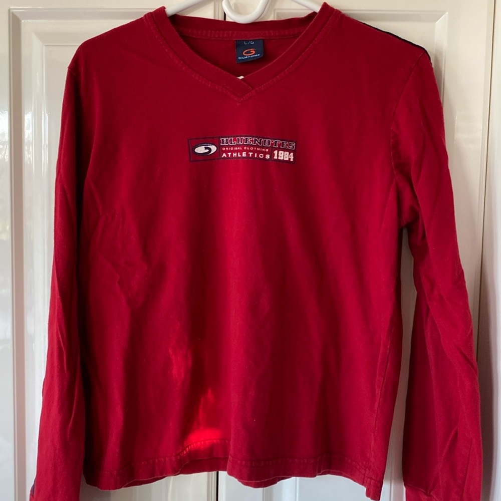 Vintage - Blue Notes long Sleeve red top